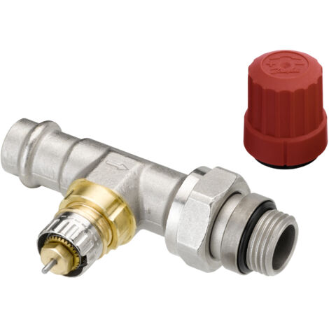 Danfoss Ventilgehäuse RA-N 15 Pressfit R 1/2", Durchgangsausführung, matt vernickelt