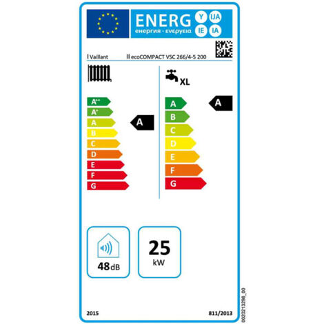 Vaillant Gas-Kompaktgerät Brennwert ecoCOMPACT VSC 266/4-5 200 E - Erdgas, 26 kW 0010015608