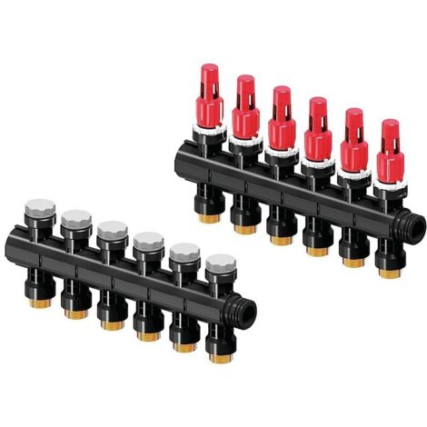 Uponor Vario PLUS Verteiler mit Durchflussmesser FM 6X 3/4 Euro