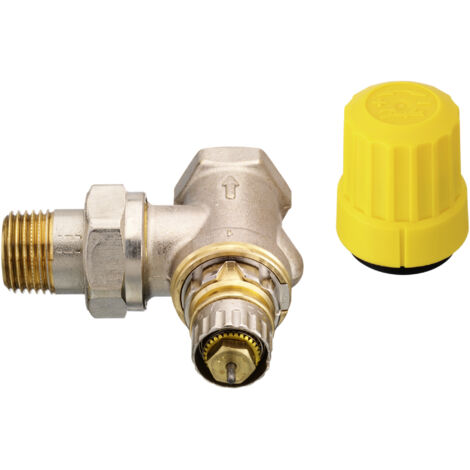 Danfoss Ventilgehäuse RA-UR 15 R 1/2", Eckausführung, matt vernickelt