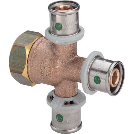 Viega Sanfix Fosta Sanfix P-Verteiler, d 16mm, G 3/4, n 3 Rotguss Modell 2126.08, 458164 (1/4)