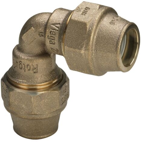 Viega Maxiplex-Bogen 90 Grad, d 63mm Rotguss Modell 9027, 275754 (1/2)