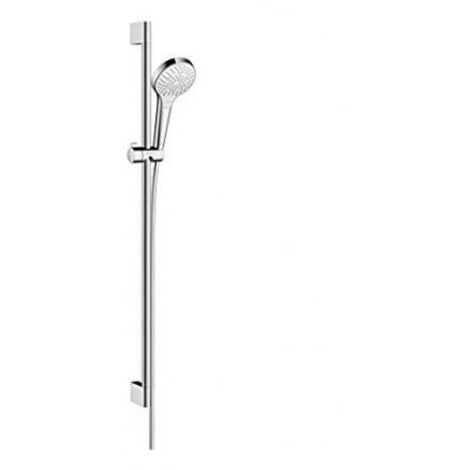 hansgrohe Croma Select S Brauseset 110 Multi mit Brausestange 90 cm Weiß/Chrom, 26570400