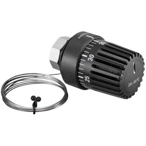 OVENTROP Temperaturregler mit Anlegefühler, Regelbereich 20 - 50 C, als Ersatzteil für Regelstationen Regufloor, 1151082 (1/2)