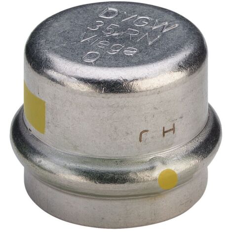 Viega Verschlusskappe SC Sanpress Inox G 0256 für Gas in 15mm Edelstahl
