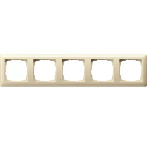 Gira Abdeckrahmen 5f Standard 55 Cremeweiß [021501], 0215 01 (1/2)