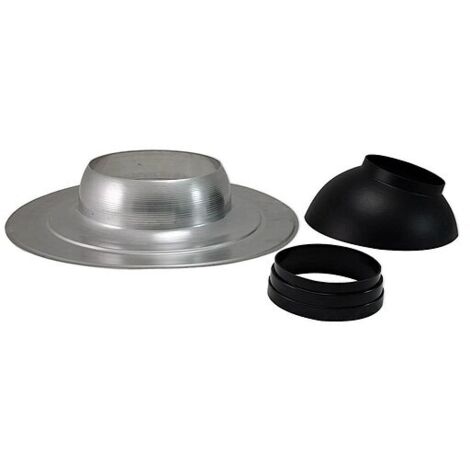 Flachdach-Klebeflansch für Luft-/Abgas-Dachdurchf. senkrecht - Ø 125 mm - 0° bis 15° verstellbar - H 120 mm