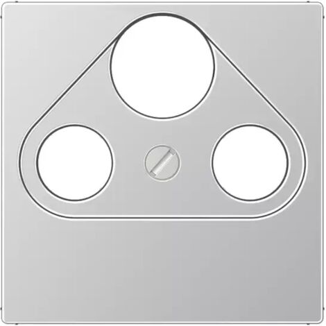 Jung Abdeckung für Universal-Sat/BK-Dosen 1fach, Duroplast lackiert, Serie A, aluminium A 561 PLSAT AL (1/2)