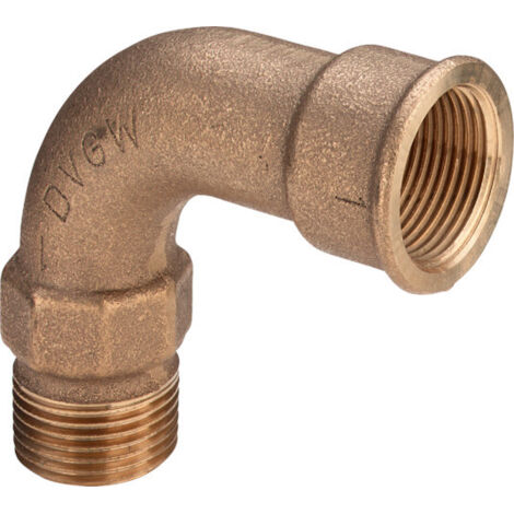 Viega Bogen 90 Grad, R 11/4, Rp 11/4 Rotguss oder Siliziumbronze Modell 3001, 294595 (1/3)