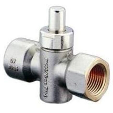 OVENTROP Manometerdruckknopfhahn mit Innengewinde DN 15, G 1/2, PN 25, Messing, vernickelt, 1110504 (1/4)