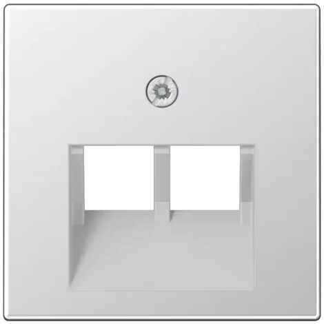 Jung Abdeckung für IAE/UAE-Anschlussdosen, 2 x 8-polig, Thermoplast lackiert, Serie A, aluminium A 569-2 BFPLUA AL (1/2)