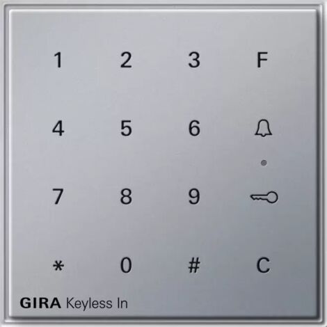 Gira Keyless In Codetastatur Gira TX44 (WG UP) F Alu [260565], 2605 65 (1/2)