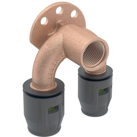 Geberit PushFit Doppelanschlusswinkel 90°, DN 15, dø 20 mm, 651.274.00.1 (1/5)