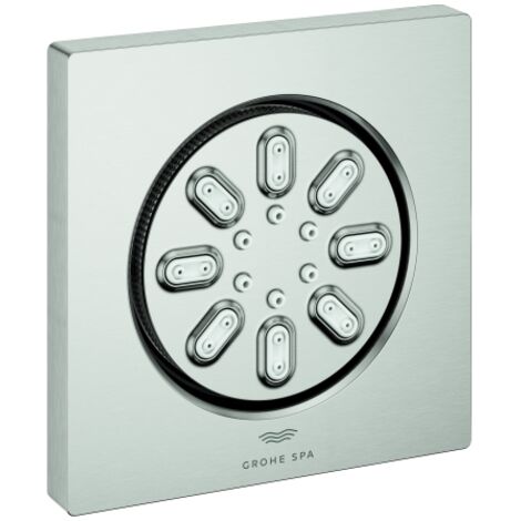 Grohe Seitenbrause Rainshower Aqua Cube 7,5x7,5cm, 2 Stahlarten, supersteel