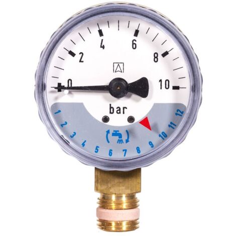 Resideo Manometer M70AF, Ausgang, 0–10 bar, für Primuscenter DWC