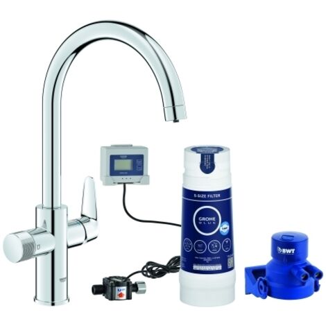 Grohe Blue Pure BauCurve C-Auslauf Starter Kit, S-Filter, chrom 30581
