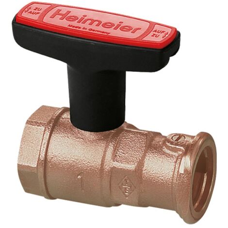 IMI Heimeier Pumpen-Kugelhahn Globo P-S, Anschluss 1 1/4" x 1", mit Schwerkraftbremse (1/2)