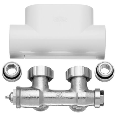Kermi Ventilhahnblock, E-c Eckform, Blende chrom, 1 Stück/VPM