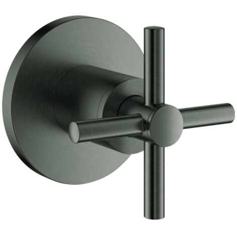 UP-Ventil-Oberbau Atrio 29396 Kreuz-Griff hard graphite gebürstet