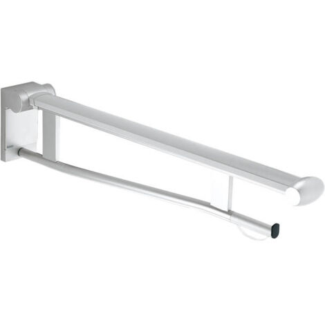 Keuco WC-Stützklappgriff Plan Care 850mm, gebremst, verchromt/lichtgrau