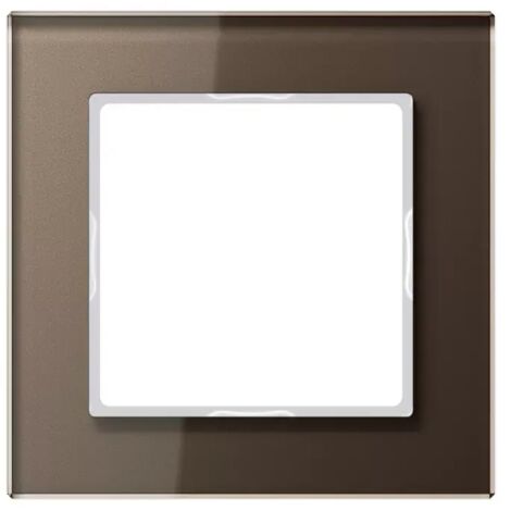 Jung Glasrahmen 1fach, A CREATION, mokka, senkrechte und waagerechte Montage AC 581 GL MO (1/2)