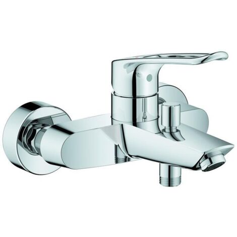 GROHE EH-Wannenbatt. Eurosmart 252413 Wandmontage offener Hebel chrom, 25241003 (1/5)