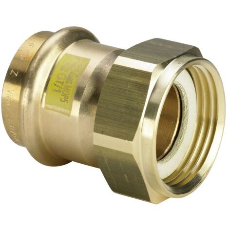 Viega Sanpress Inox G Profipress G-Anschlussverschraubung, d 28mm, G 11/2 Rotguss Modell 2666, 490829 (1/2)