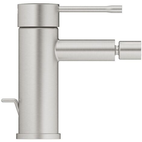 Grohe Essence 1-Loch-Einhand-Bidetbatterie Supersteel, Zugstangen-Garnitur, Professional Edition
