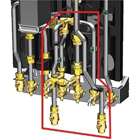 Bosch Zubehör für Wohnungsstationen Hochtemperaturabgang für Radiator, 3/4, 7733600241 (1/3)