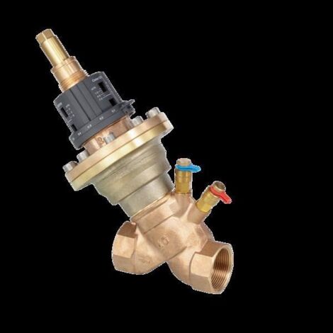 OVENTROP Druckunabhängiges Regelventil Cocon QTR mit Innengewinde PN 25 DN 40, Rp 11/2, 1,5 - 7,5 m2/h, mit zwei montierten Classic Messventilen, Rotguss, 1146112 (1/4)