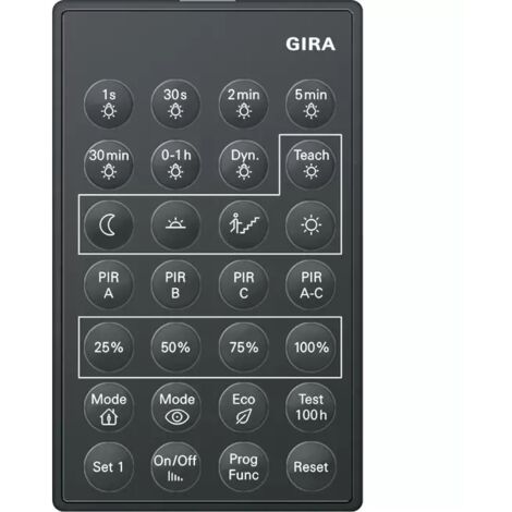 Gira IR-Fernbedienung PIR 1 Zubehör [238200], 2382 00 (1/2)