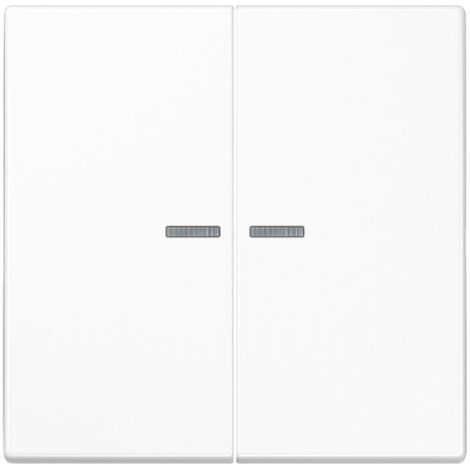 JUNG HOME Taster 2fach, mit Lichtleiter, Duroplast, Serie LS, alpinweiß BT LS 17102 WW (1/5)