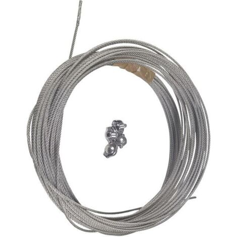 GRUNDFOS Zubehör für Unterwasserpumpen Niroseilsatz 10m D=2mm 4 St.Bügelklemmen, 91042980 (1/3)