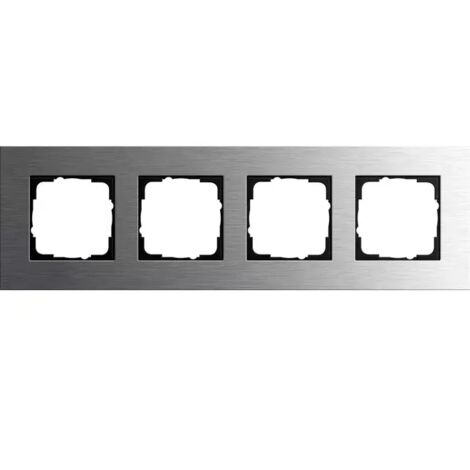 Gira Abdeckrahmen 4f Gira Esprit Edelstahl [0214219], 0214 219 (1/2)