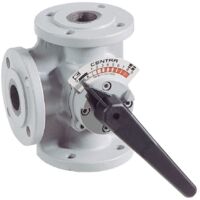 Resideo 3-Wege-Flanschenmischer DR GG 20, PN 6, gerade DN 65, Grau