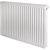 Brötje Ventil-Flachheizkörper EuroProfil Excellent Typ 21 E 600x72x900mm, profilierte Front, Weiß, rechts, 760W bei 70/40/20