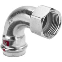 Viega Bogen 90 Grad mit SC Prestabo 1114.5 in 22mm x Rp1/2 Stahl verzinkt