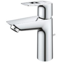 Grohe BauLoop 1-Loch-Einhand-Waschtischbatterie M-Size, Temperaturbegrenzer, LowFlow 3,5l/min, Chrom, Zugstangen-Garnitur