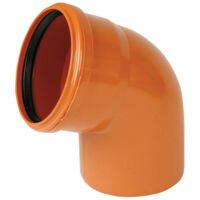 Kanalbogen 100 mm, 45 Grad, PVC
