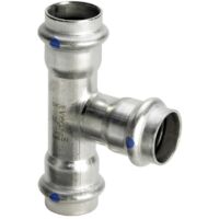 Viega Sanpress Inox LF-T-Stück, d1 35, d2 15, d3 35 Stahl nichtrostend Modell 2318LF, 771805
