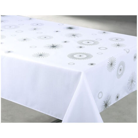 Nappe en coton enduit Infinity Celeste 150 x 220 cm par Blanc Mariclo