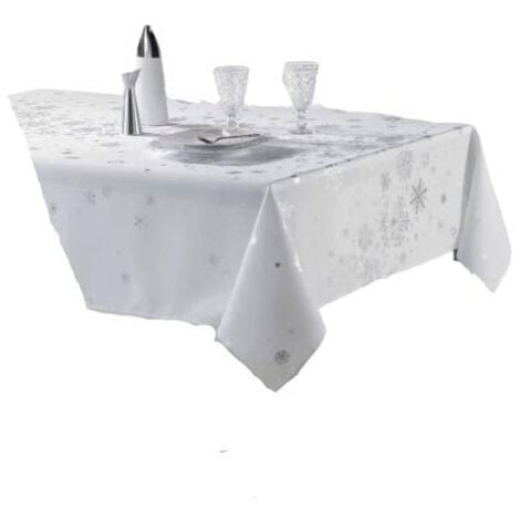 Nappe - Constellation - Marine - Argent - 2m40 X 1m50 - Anti Tache Et Infroissable - Maison