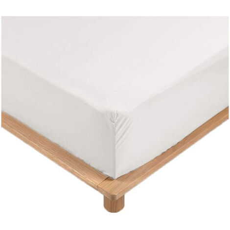 Drap Housse Percale - Bonnet 30 Cm - Plusieurs Tailles - Plusieurs Coloris - 90x190cm - Blanc homeflair (1/5)