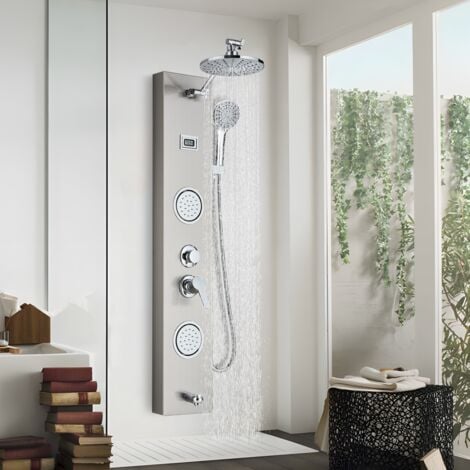 Colonna Doccia 5 In 1 Pannello Doccia Idromassaggio 5 In 1 - Cascata E Pioggia In Acciaio Inox Sistema Doccia 5 In 1