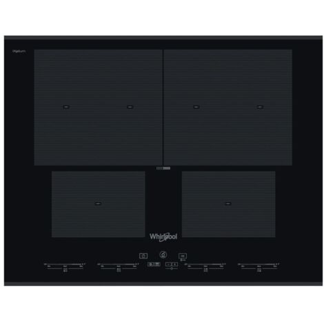 Whirlpool SMO 654 OF-BT-IXL Piano Cottura a Induzione  4 Zone FlexiMax 65 cm Nero