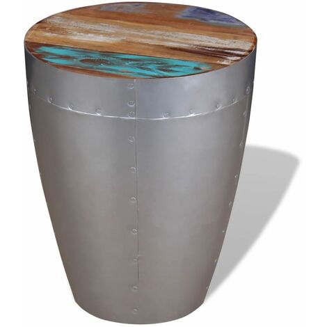 Furniture Limited - Taburete de aviador madera maciza reciclada