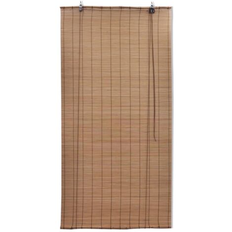 Furniture Limited - Persianas enrollables de bambú marrón 80x160