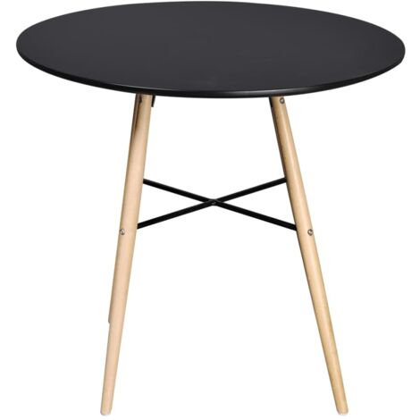 Furniture Limited - Mesa de comedor redonda MDF negra