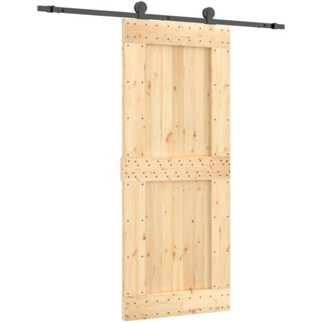 Festnight Puerta Corredera con Herrajes Sistema de Puerta Corredera Puerta Corredera de Madera Maciza de Pino Puerta de Granero 1 Pza Puertas 90 Type 6x 210 cm Festnight Puerta Corredera con Herrajes Sistema de Puerta Corredera Puerta Corredera de Madera Maciza de Pino Puerta de Granero 1 Pza Puertas 90 Type 6x 210 cm