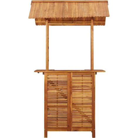 Furniture Limited - Mesa de bar jardín con tejado madera de